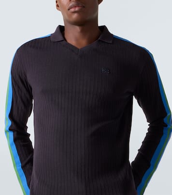 Ribbed-knit polo sweater | Wales Bonner