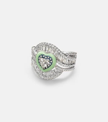 Bague en or blanc 18 ct et diamants | Kamyen