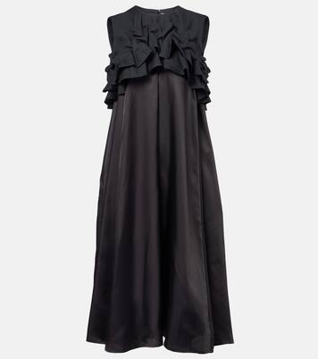 Robe midi en laine | Noir Kei Ninomiya