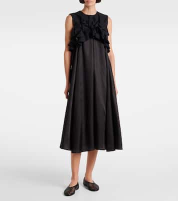 Robe midi en laine | Noir Kei Ninomiya