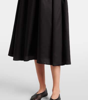 Robe midi en laine | Noir Kei Ninomiya