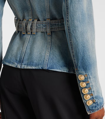 Belted cotton denim jacket | Balmain
