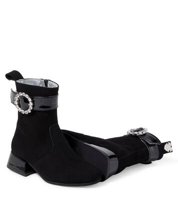 Embellished suede ankle boots | Monnalisa