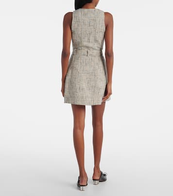 Belted tweed minidress | Ganni