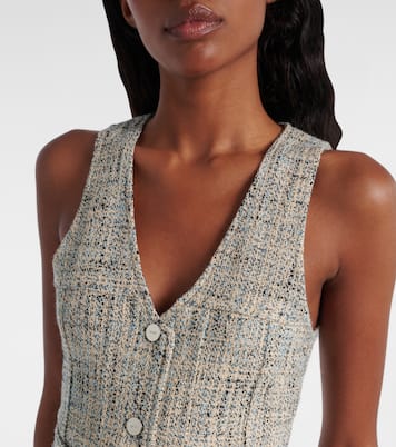 Belted tweed minidress | Ganni