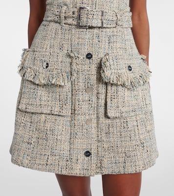 Belted tweed minidress | Ganni
