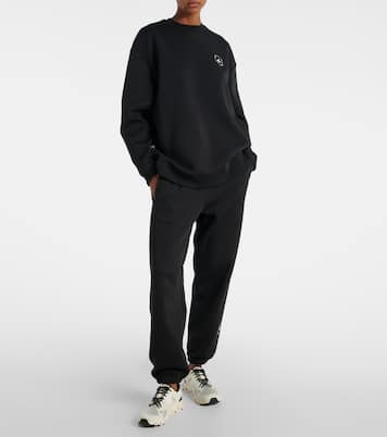 Logo cotton-blend jersey sweatshirt | Adidas by Stella McCartney