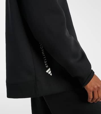 Logo cotton-blend jersey sweatshirt | Adidas by Stella McCartney