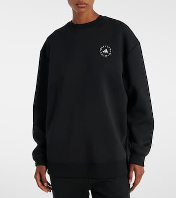 Logo cotton-blend jersey sweatshirt | Adidas by Stella McCartney