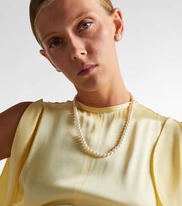 Halskette aus Akoyaperlen mit 18kt Weißgold und Diamanten | Mikimoto