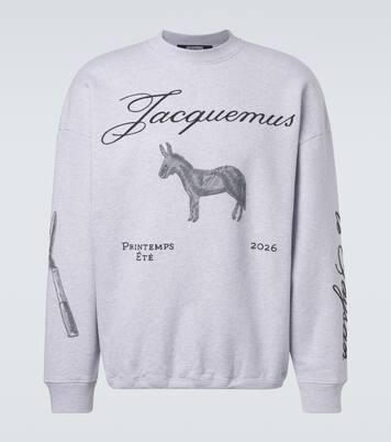 J embroidered cotton fleece sweatshirt | Jacquemus