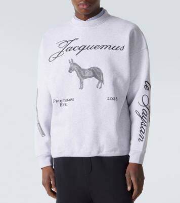 J embroidered cotton fleece sweatshirt | Jacquemus