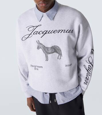 J embroidered cotton fleece sweatshirt | Jacquemus