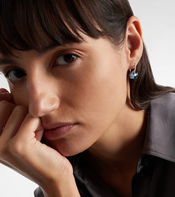 Boucles d’oreilles en or blanc 18 ct, diamants et topazes | Shay Jewelry