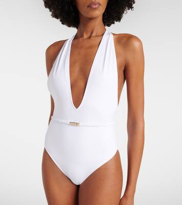 Halterneck jersey bodysuit | Gucci