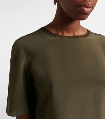 Rubin silk crêpe T-shirt | Joseph
