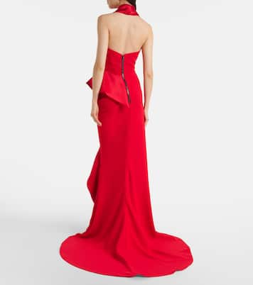 Provocateur halterneck peplum satin gown | Maticevski