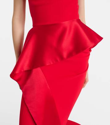 Provocateur halterneck peplum satin gown | Maticevski