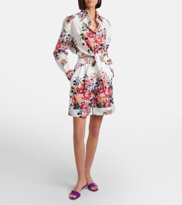 Floral silk twill Bermuda shorts | Dolce&Gabbana