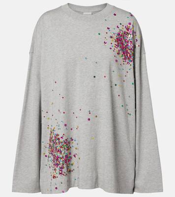 Embellished cotton jersey T-shirt | Dries Van Noten