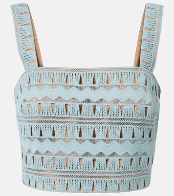 Knitted silk-blend crop top | Elie Saab