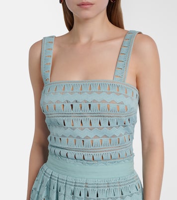 Knitted silk-blend crop top | Elie Saab