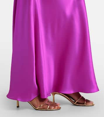 Slipdress aus Seide mit Spitze | Roberto Cavalli