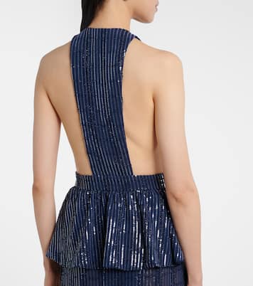 Maxikleid mit Pailletten | Adriana Degreas