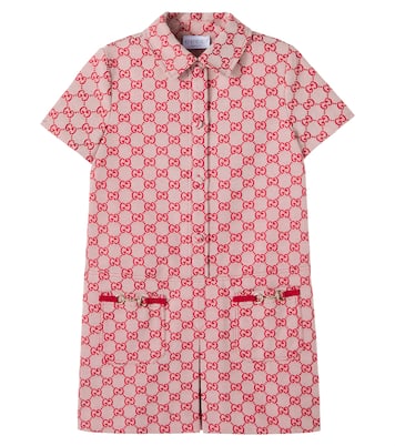Abito in canvas di misto cotone GG | Gucci Kids