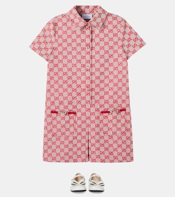 Abito in canvas di misto cotone GG | Gucci Kids