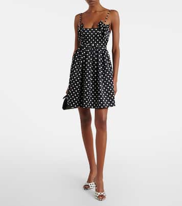 Alexa polka-dot satin mules | Amina Muaddi