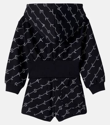 Logo cotton fleece hoodie and shorts set | Stella McCartney Kids