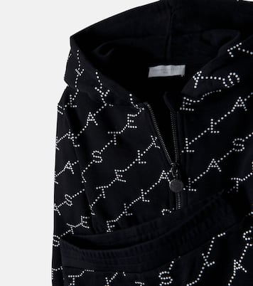 Logo cotton fleece hoodie and shorts set | Stella McCartney Kids