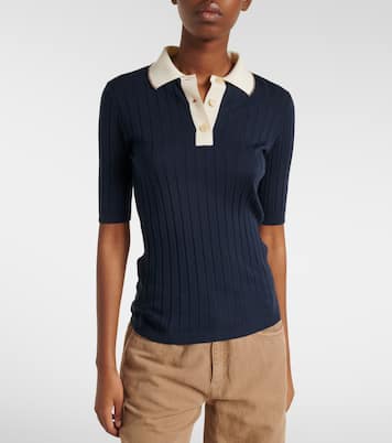 Embellished wool and cashmere polo sweater | Brunello Cucinelli