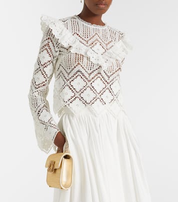 Top de croché con volantes | Self-Portrait