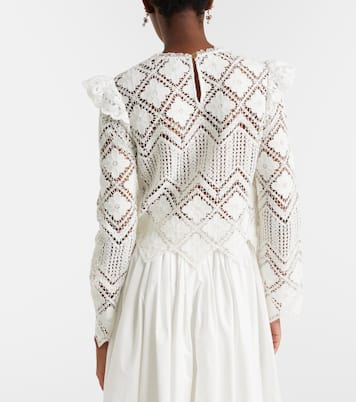 Top de croché con volantes | Self-Portrait