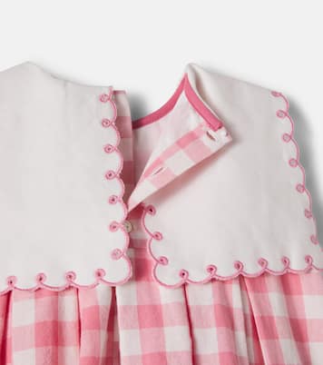 Catherine gingham pleated cotton dress | Pepa London