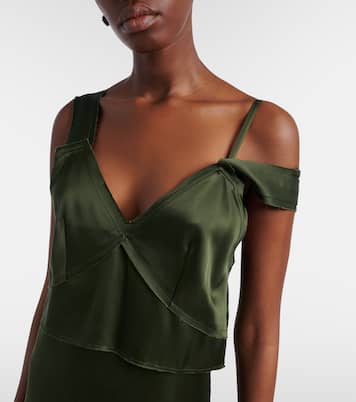 Deconstructed satin slip dress | Toteme