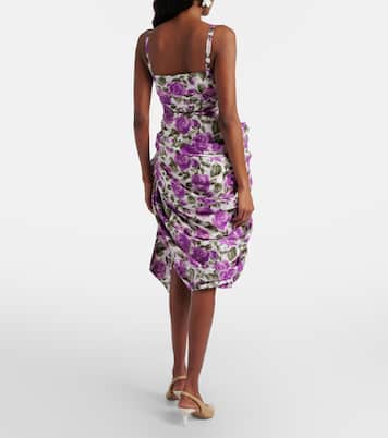 Ruched asymmetric cotton minidress | Chloé