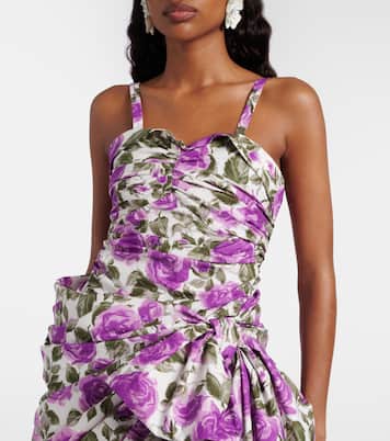 Ruched asymmetric cotton minidress | Chloé