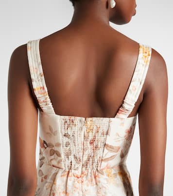 Luna printed linen midi dress | Zimmermann