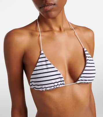 Micro Via striped bikini top | Jade Swim