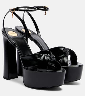 Franciane leather platform sandals | Saint Laurent