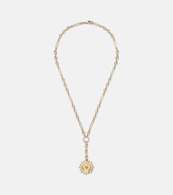 Collar Internal Compass Small de oro de 18 ct con diamantes | FoundRae