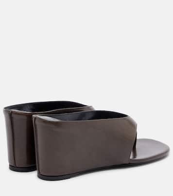 Yaga leather wedge thong sandals | JUDE