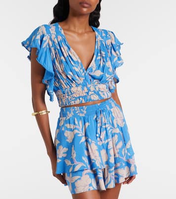 Pearl floral crop top | Poupette St Barth