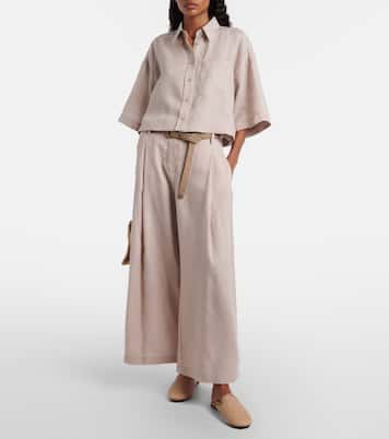 Oversized linen shirt | Brunello Cucinelli