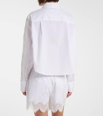 Lace-trimmed cotton poplin shirt | Simkhai