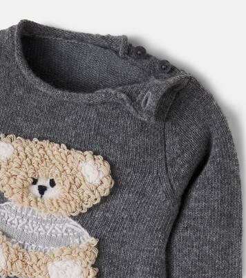 Baby embroidered virgin wool onesie | Il Gufo