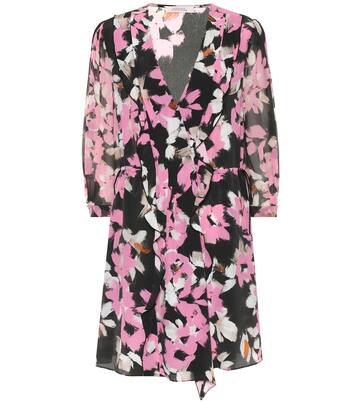 Robe portefeuille en soie mélangée à fleurs | Dorothee Schumacher